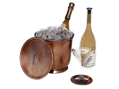 复古轻奢酒具 酒 洋酒 白葡萄酒 香槟酒