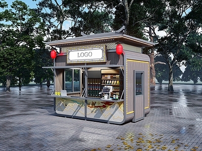 新中式小公建 小吃车 景区小吃摊 移动餐车