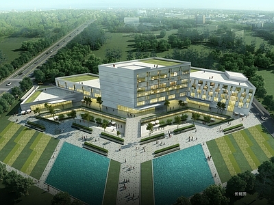 现代主义政府办公楼 党校 学校 共建
