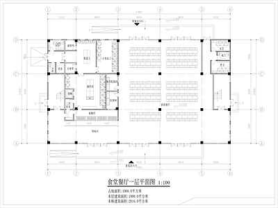 其他公共建筑 两层食堂餐厅建筑 餐饮建筑 占地1000平 面积2000平 多包厢厨房餐厅