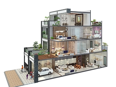 新中式多层住宅楼