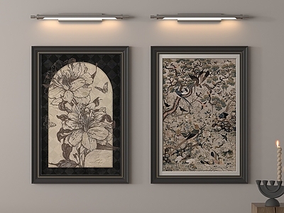 新中式挂画 油画 抽象画 装饰画