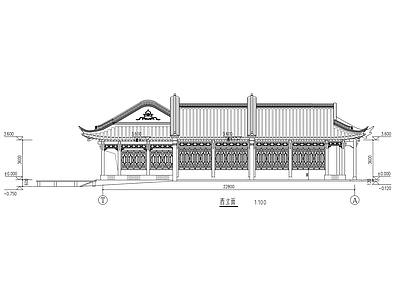 仿古建筑 江南园林建筑 旅游景区 连廊 苏州园林建筑 中式古建筑