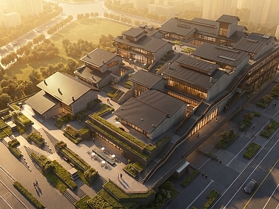 新中式商业综合体景观
