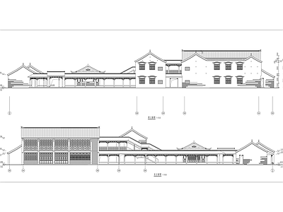 仿古建筑 社区书场 中式古建 四合院 传统民居