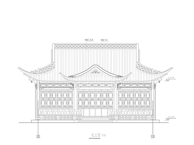 仿古建筑 园林建筑 苏式古建 中式门厅 旅游景区 中式水榭