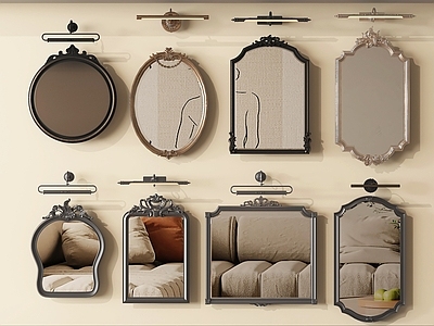 法式镜子 法式镜子 化妆镜 装饰镜 浴室镜