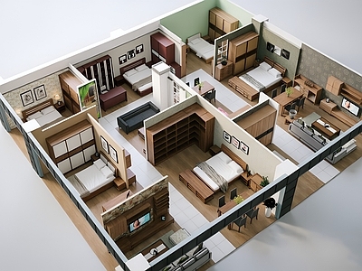 现代简约家具展厅 家具展厅 单品牌展厅