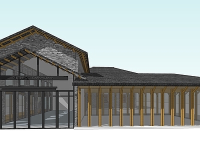 新中式小公建 新中式建筑 服务中心建筑