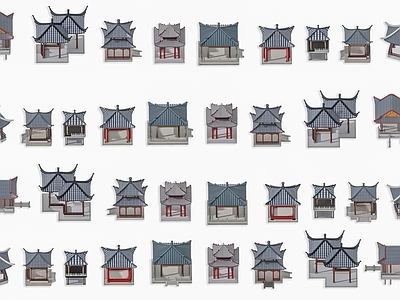 中式娱乐建筑 新中式古建亭子 中式传统六角凉亭 重檐古建凉亭 古建筑亭阁楼宇 六角亭八角亭