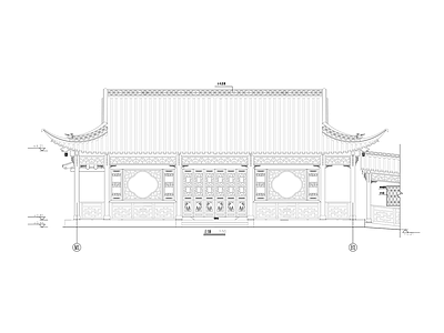 仿古建筑 歇山厅堂 江南园林 园林水榭 苏州园林