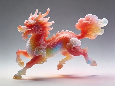 新中式雕塑摆件 瑞兽 雕塑 美陈 摆件 景观