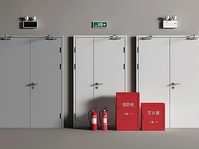 极简主义双开门 现代消防门 消防双开门 消防门 消防子母门 消防通道门
