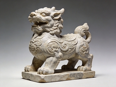 中式雕塑摆件 石材 石雕 神兽 瑞兽 麒麟