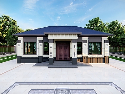 别墅建筑 一层自建房图纸