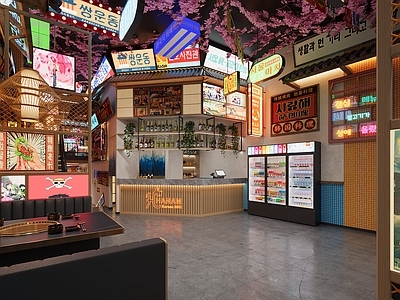 复古港风烤肉店