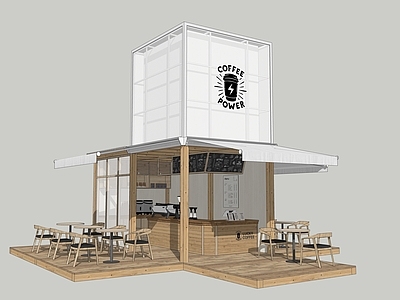 日式咖啡厅 木屋售卖亭 快闪店 木屋摊位 非标商业 奶茶店