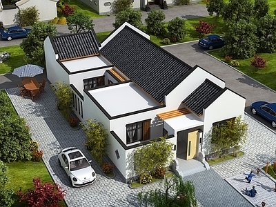 别墅建筑 一层自建房图纸