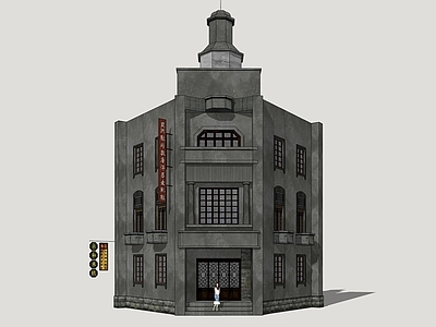 复古其他商业建筑 民国风商业建筑 民国风建筑 商业街建筑 老上海建筑