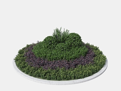 现代简约灌木 灌木 花坛 组团灌木 绿化带植物 球形植被