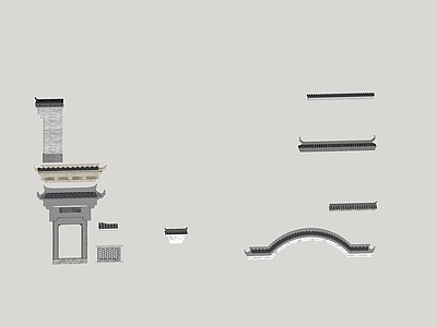 新中式古建筑 屋檐