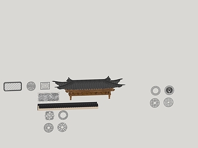 新中式古建筑 屋檐