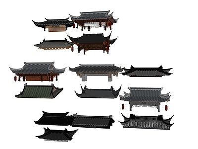中式古建筑 屋檐