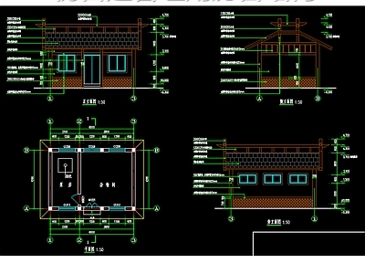仿古建筑 农业灌溉管理用房 仿古管理用房工具 公园管理小建筑