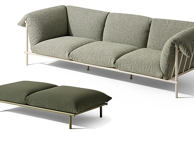 北欧沙发组合 Cassina 户外休闲沙发