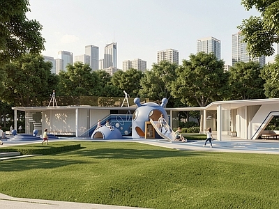 现代主义儿童游乐空间 儿童游乐空间 景观 室外儿童游乐区