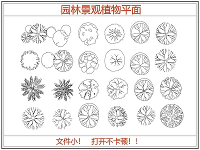 综合植物图库 园林景观植物平面