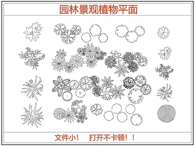 综合植物图库 园林景观植物平面