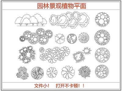 综合植物图库 园林景观植物平面