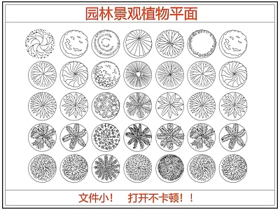 综合植物图库 园林景观植物平面