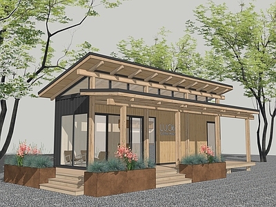 日式餐饮建筑 集装箱咖啡厅 临时建筑 奶茶店 快闪店 非标商业