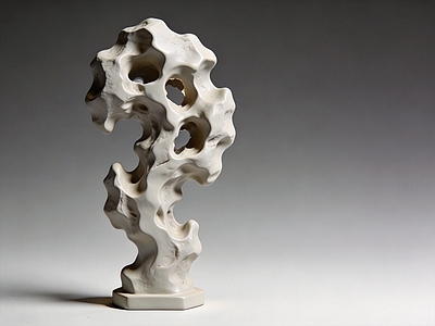 新中式雕塑摆件 太湖石 雕塑 美陈 AI渲染 摆件
