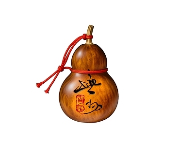 新中式雕塑摆件 无物 文玩 葫芦 摆件 AI渲染