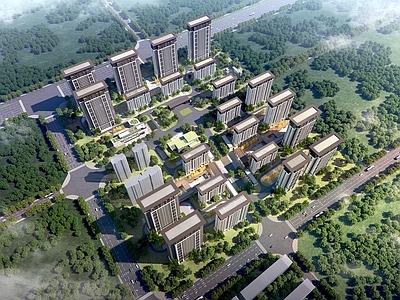 新中式鸟瞰规划 现代住宅