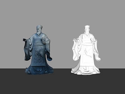 新中式雕塑摆件 古代人物雕塑 人物雕塑