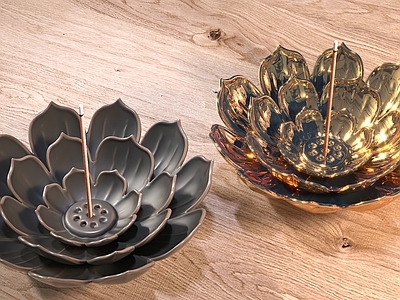 禅意雕塑摆件 莲花香插 香插 香器 禅意香插 莲花