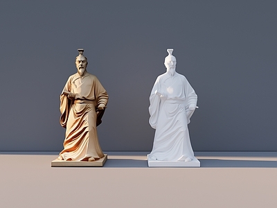 新中式雕塑摆件 古代人文雕塑 古代人物雕塑
