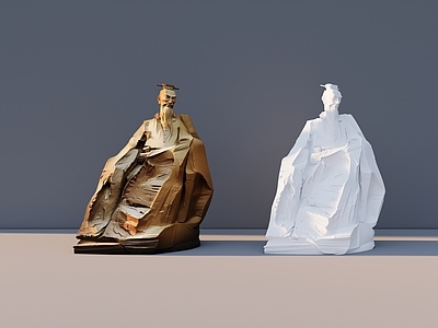 新中式雕塑摆件 古代人物雕塑 人物雕塑