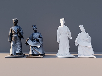 新中式雕塑摆件 古代人文雕塑 古代人物雕塑