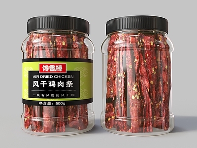 现代简约酒水食物 鸡肉干 风干鸡肉干 零食 小吃 麻辣鸡肉干