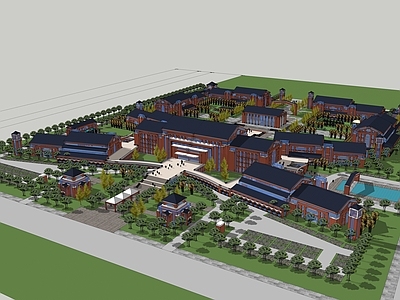 美式学院风学校建筑