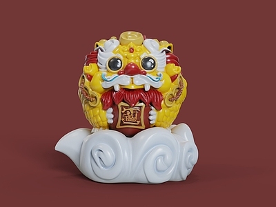 新中式雕塑摆件 恭喜发财 财源广进 中式摆件