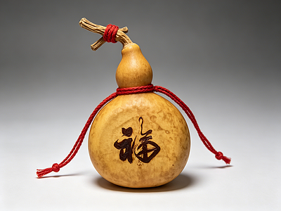 新中式雕塑摆件 葫芦 雕塑 美陈 摆件 AI渲染