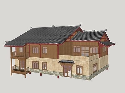 新中式乡村民房 建筑1