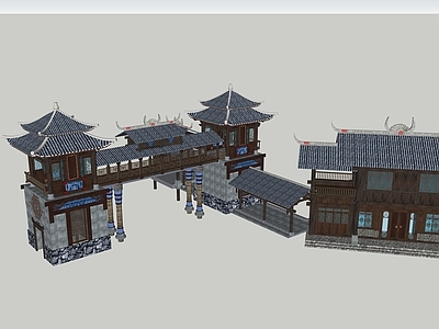 新中式风格建筑 门头