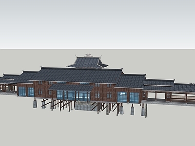 新中式风格建筑 门头